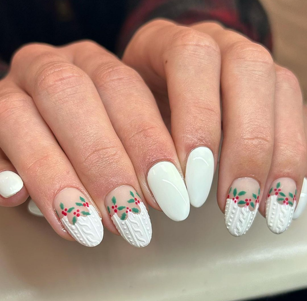 Clean Cuticle Work Even Application Visual Idea — White Christmas Nails 2026