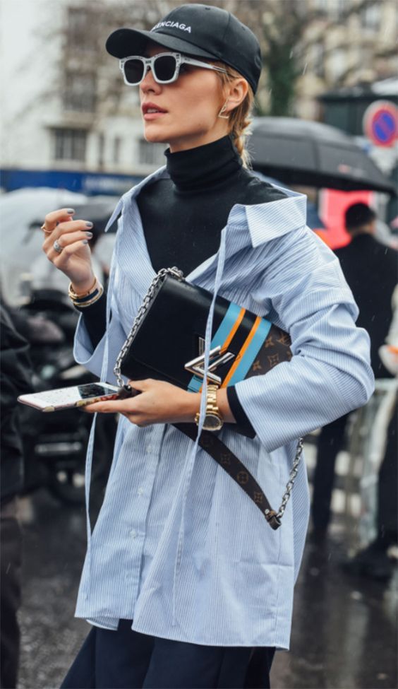 Open Collared Shirt Over Turtleneck: Relaxed Layering — Layered Winter Outfits 2027