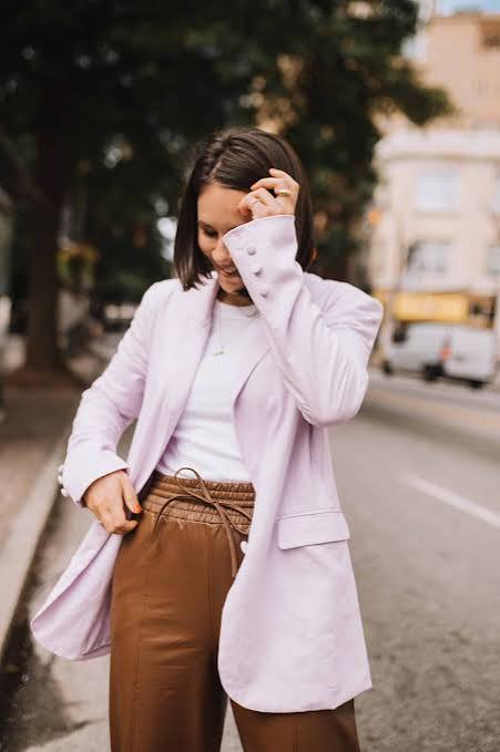 Relaxed Lilac Blazer with Wide-Leg Trousers Relaxed Lilac Blazer with Wide-Leg Trousers — Lilac Outfits 2027