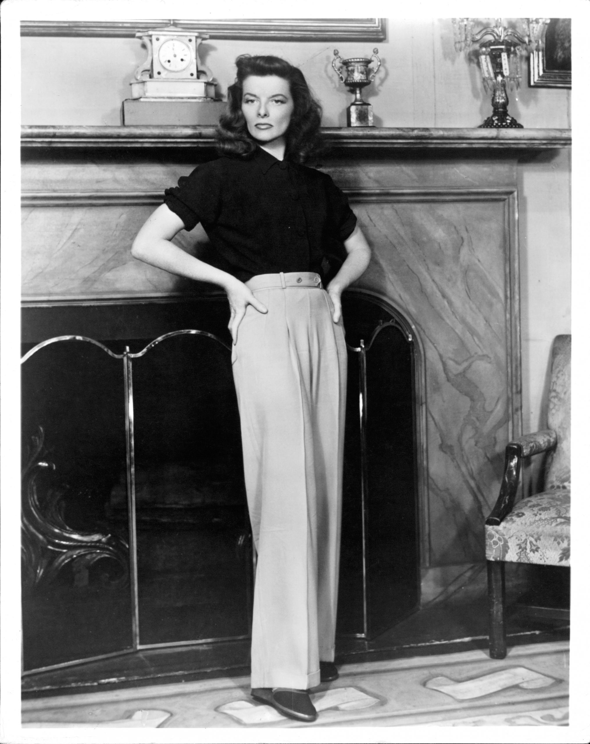 High-Waisted Wide-Leg Trousers with Blouse High-Waisted Wide-Leg Trousers with Blouse — Old Hollywood Outfits 2027