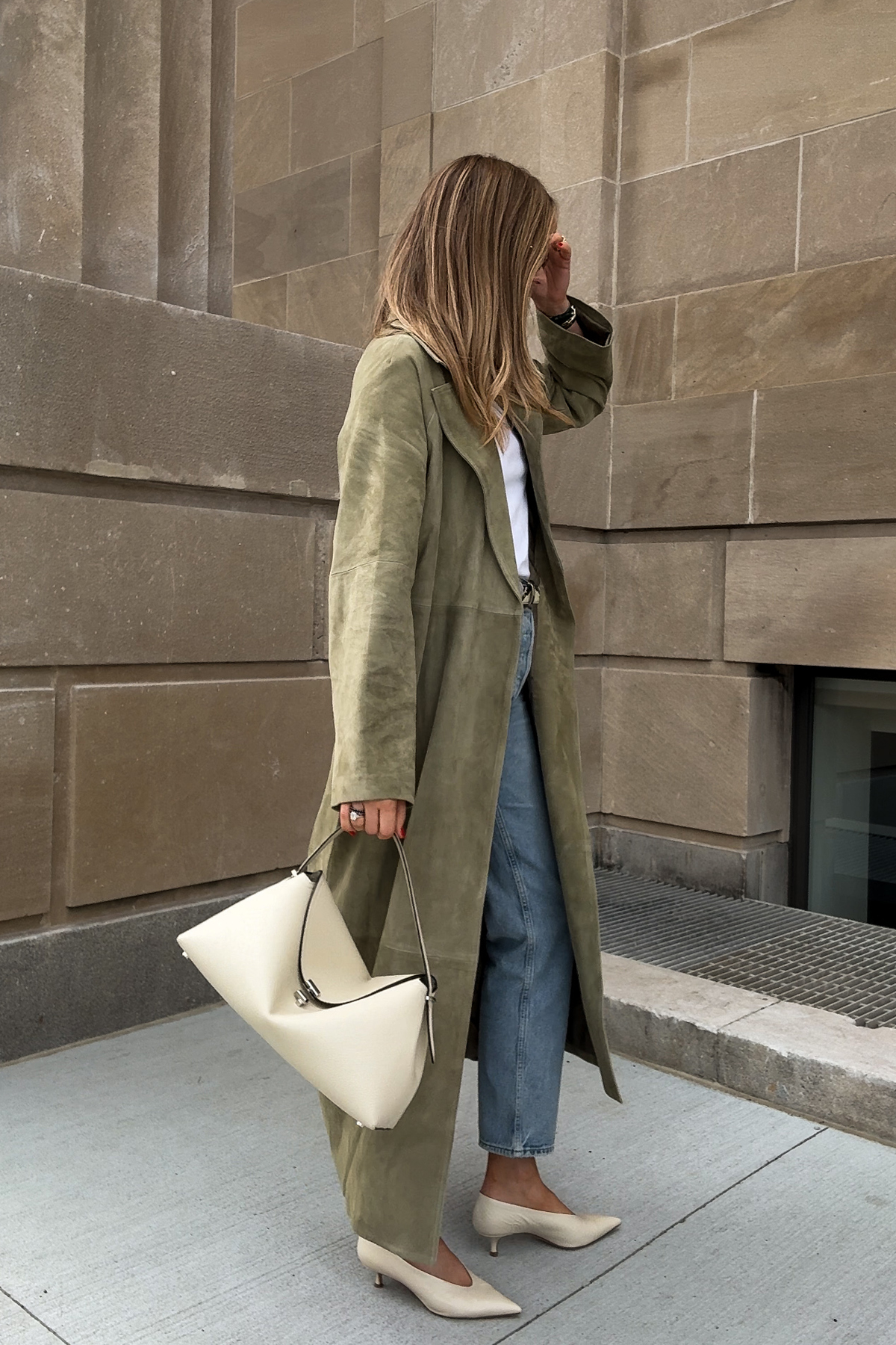 Olive Green Suede Trench Coat for a Relaxed Vibe — Spring Outfits 2027 with Trench Coat