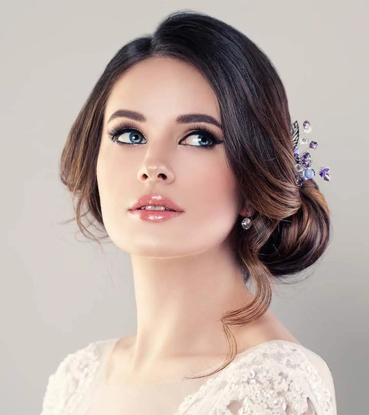 Dark Brown Curls Updo with Accessory Dark Brown Curls Updo with Accessory — Prom Hairstyles 2027 for Medium Hair