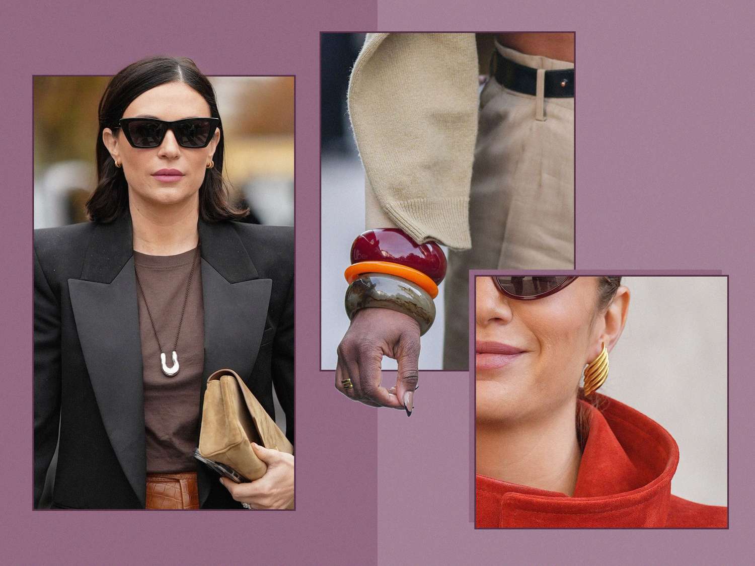 Chic Casual Style with a Pendant Necklace and Tan Clutch Chic Casual Style with a Pendant Necklace and Tan Clutch — Winter Accessories Outfits 2027