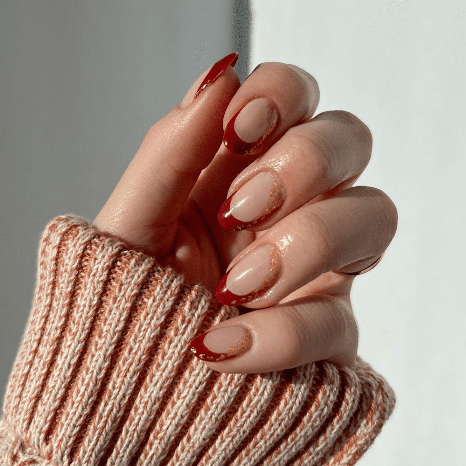 Visual Idea — Red French Tip Nails 2027