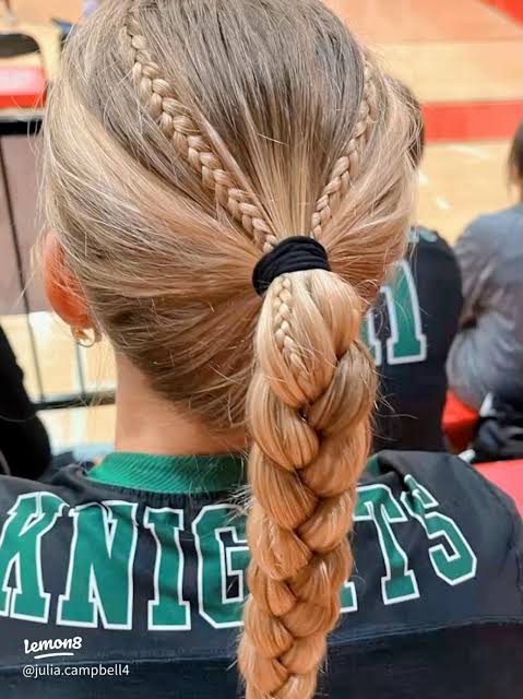 Center French Braid to Braid Tail Center French Braid to Braid Tail — Game Day Hairstyles 2026