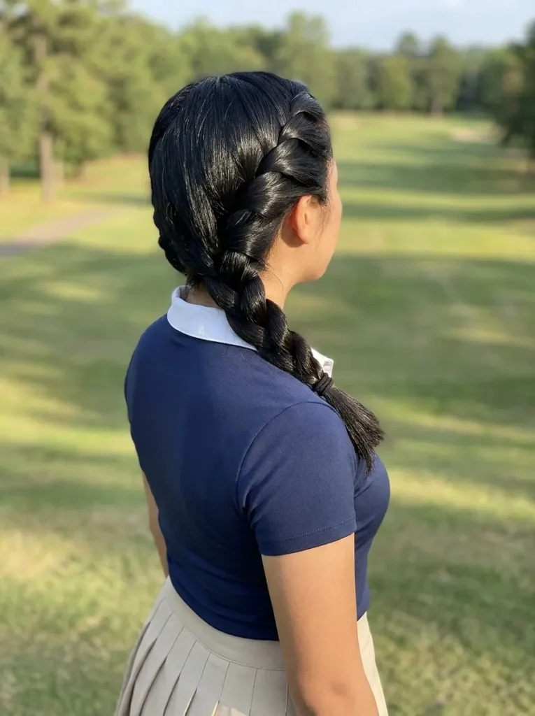 Thick Black Fishtail Braid — Golf Hairstyles 2027