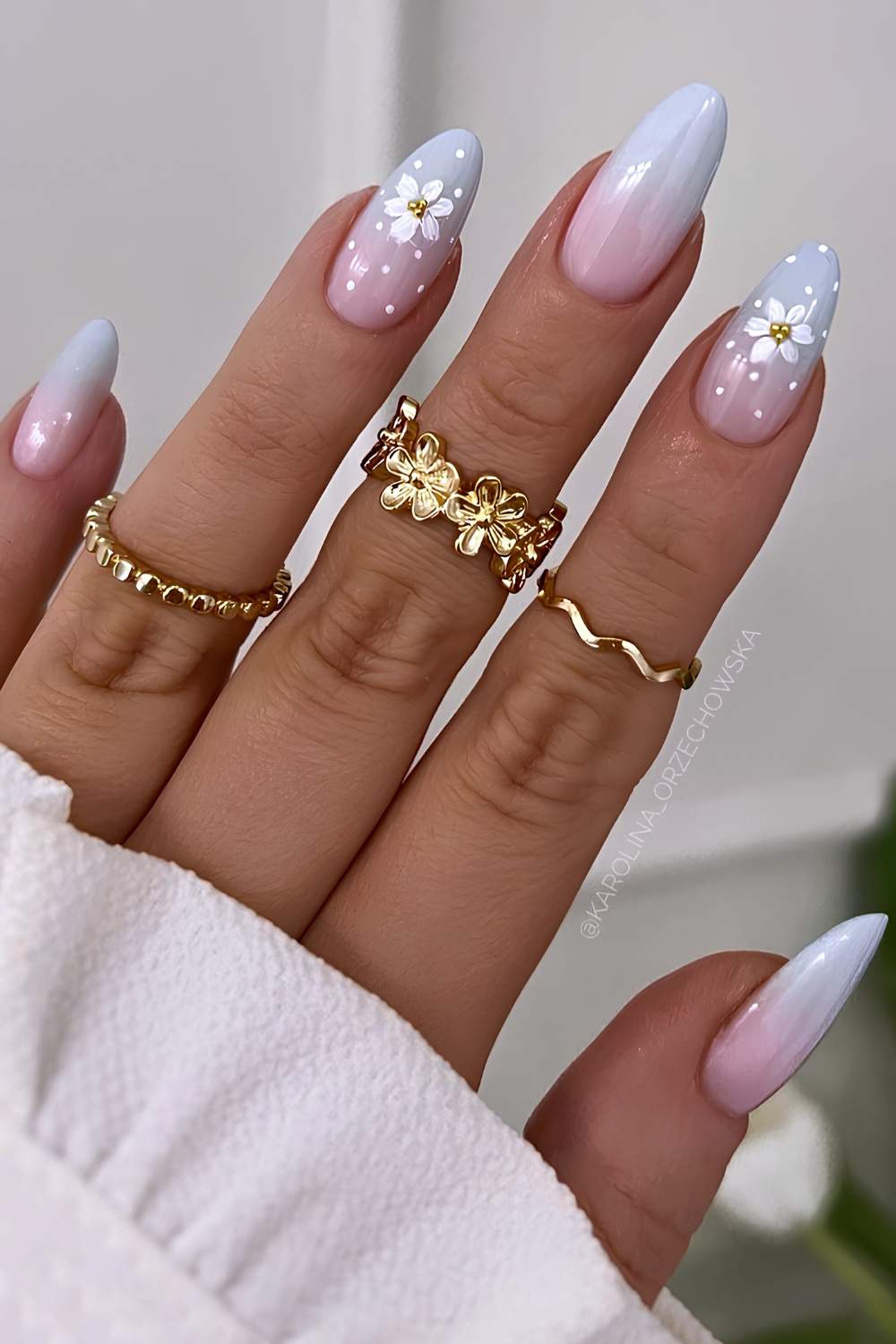 Pastel Ombre Floral Stiletto Nails Pastel Ombre Floral Stiletto Nails — Spring Acrylic Nails 2027