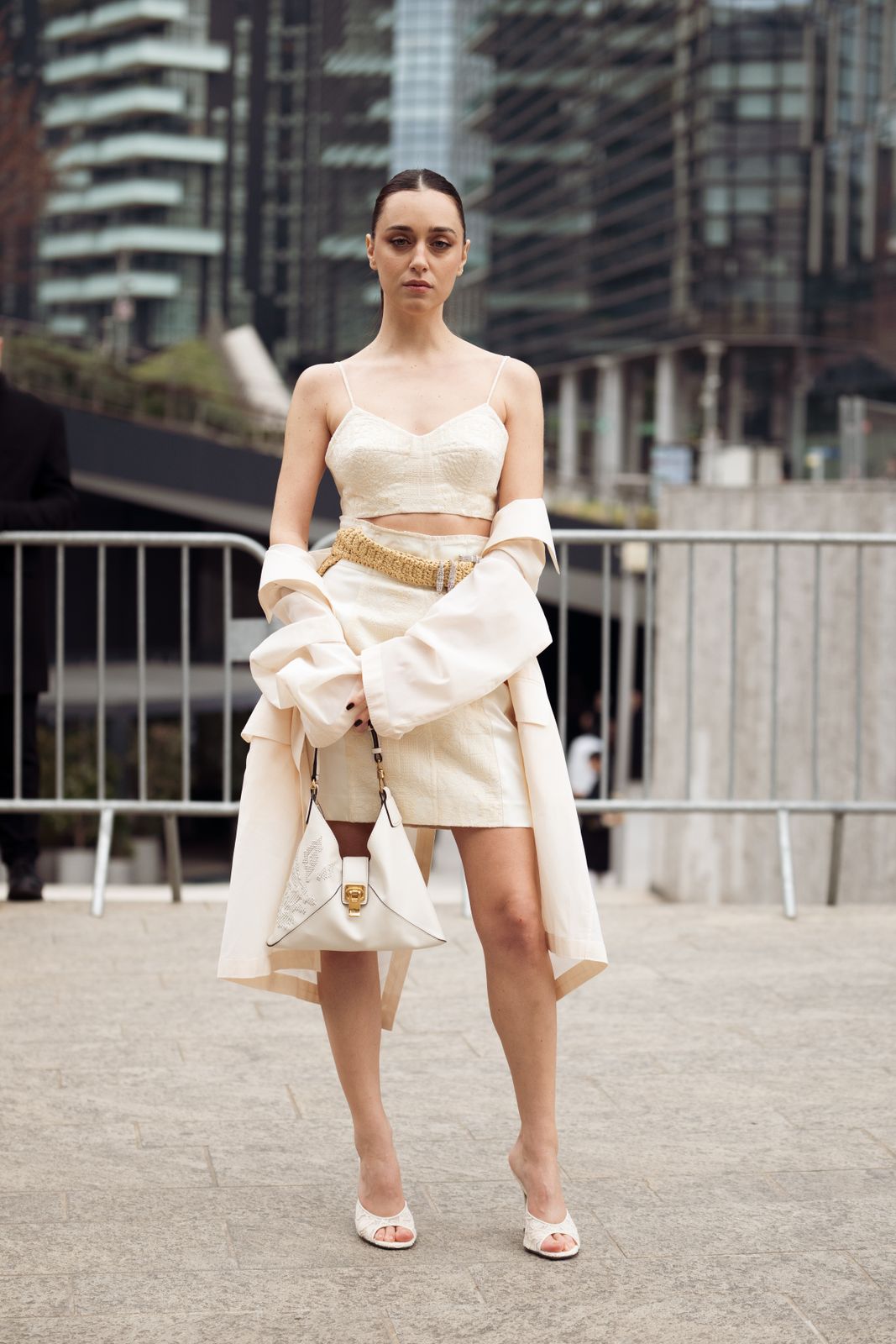 Daytime Event Elegance with a Gold Beaded Belt Daytime Event Elegance with a Gold Beaded Belt — Statement Belt Outfits 2027