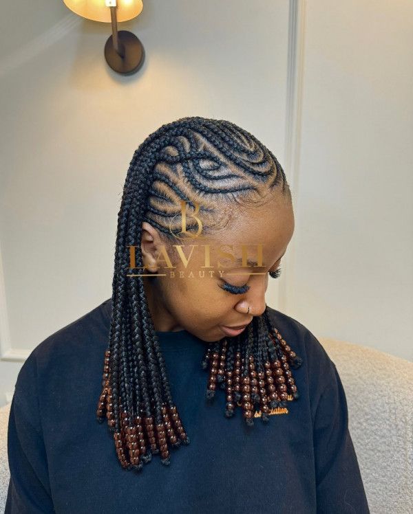 Fulani Braids With Chocolate Beads Fulani Braids With Chocolate Beads — 6 Cornrows 2027