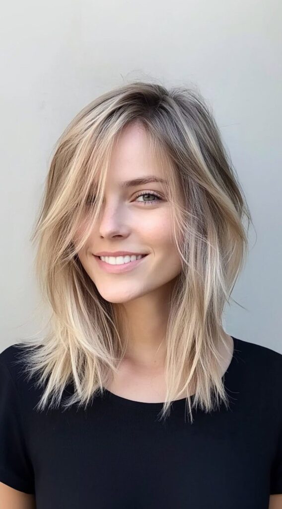 Wispy Bangs Lob With Soft Waves Wispy Bangs Lob With Soft Waves — Hairstyles 2027 for Fine Hair
