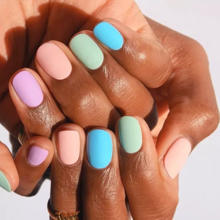 Matte Visual Idea — Pastel Nails 2027 for Dark Skin