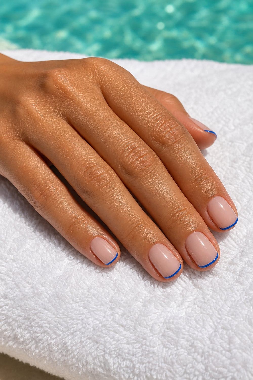 Sheer Nude Blue Line French Tips Sheer Nude Blue Line French Tips — Beach Nails 2027