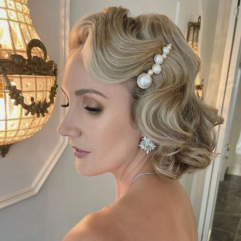 Ash Blonde Bob With Vintage Waves Ash Blonde Bob With Vintage Waves — Wedding Hairstyles 2027 for Short Hair