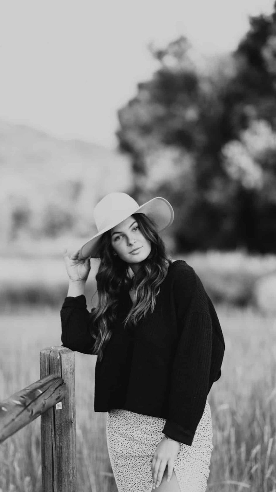 Textured Contrast: Knit Sweater and Patterned Skirt Textured Contrast: Knit Sweater and Patterned Skirt — Senior Photo Outfits 2027