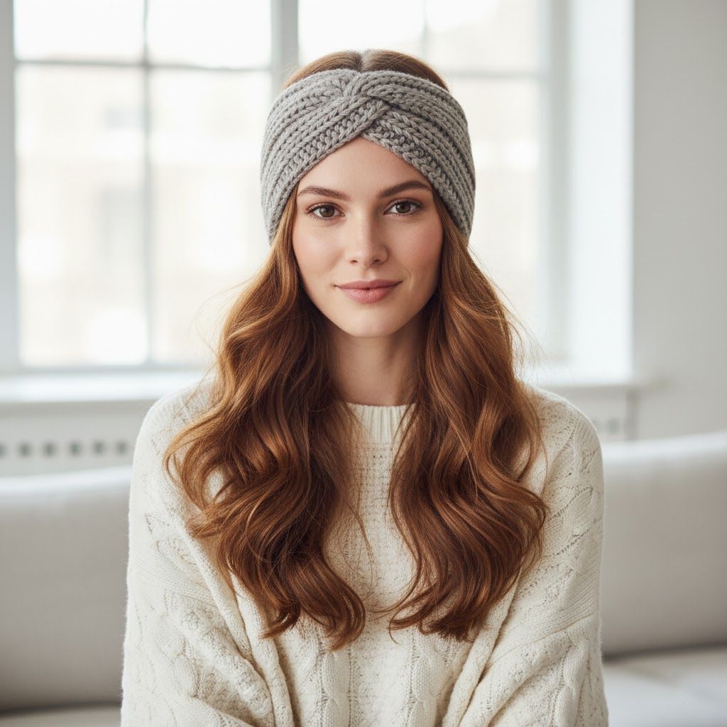 Thick Red Hair With Chunky Headband Thick Red Hair With Chunky Headband — Winter Headband Hairstyles 2027