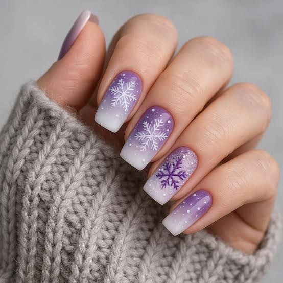 Winter Holiday Visual Idea — Winter Purple Nails 2027