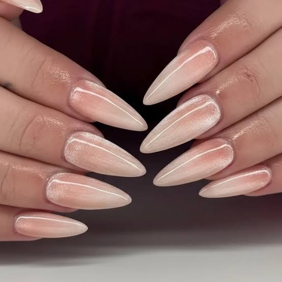 Cat-Eye Shimmer Gradient Stilettos Cat-Eye Shimmer Gradient Stilettos — Classy Wedding Nails 2027