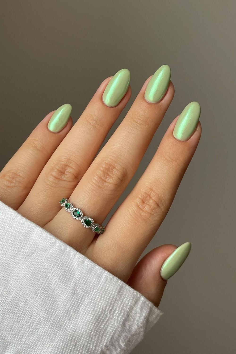 None Visual Idea None Visual Idea — Green Chrome Nails 2027