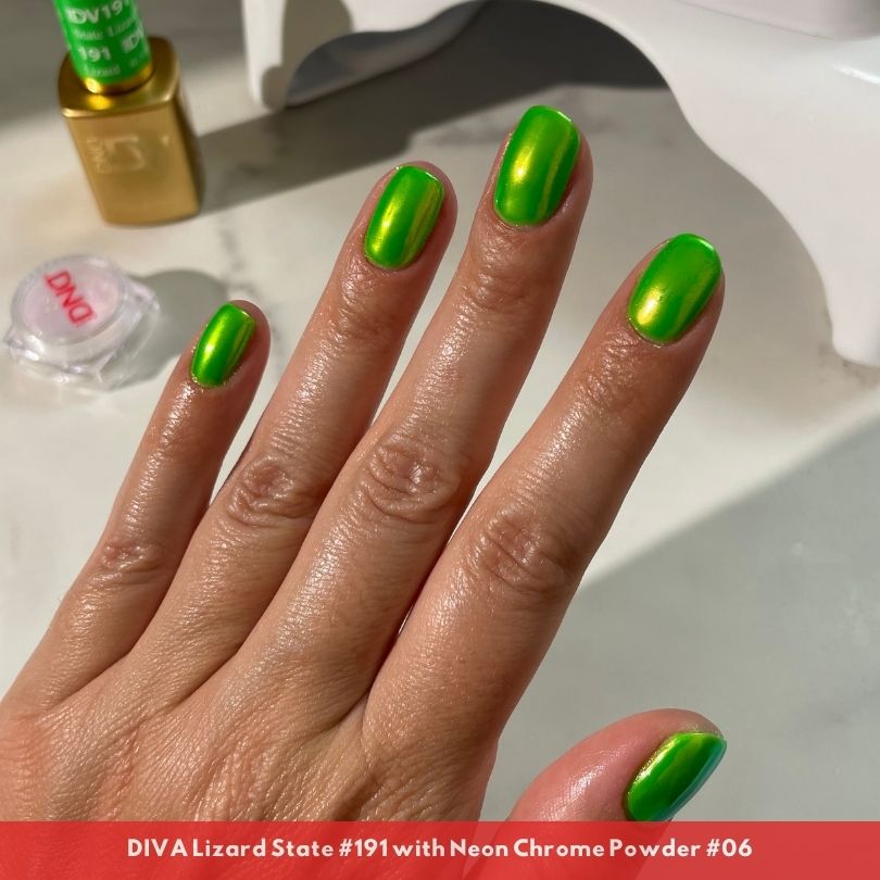 None Neon Green Chrome Short Ovals None Neon Green Chrome Short Ovals — Green Chrome Nails 2027