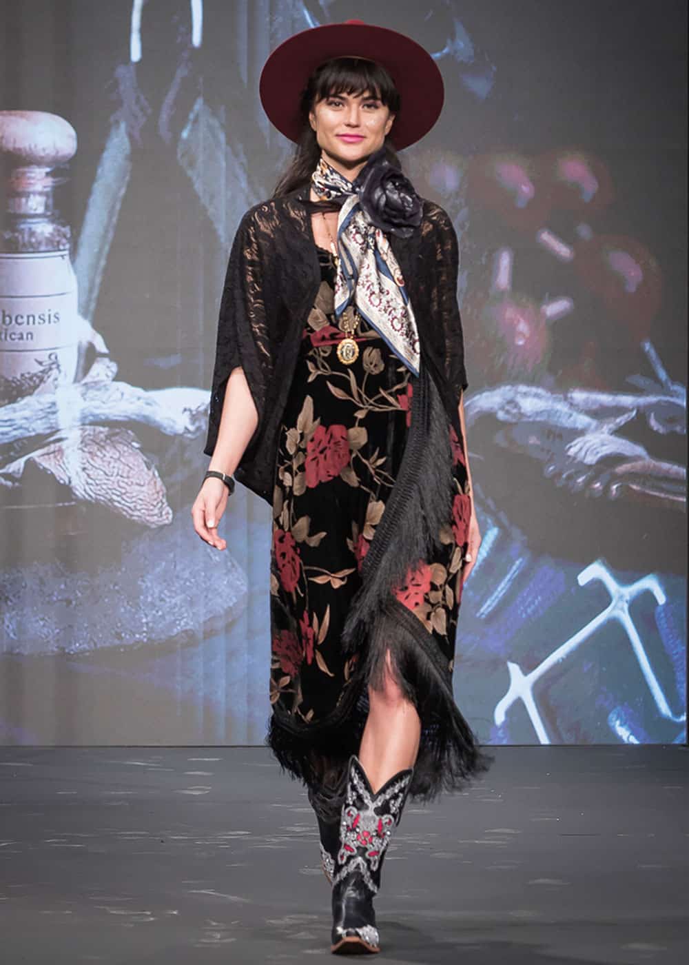 Western Runway Inspired: Lace Kimono, Floral Dress, and Fedora — Dallas Outfits 2027