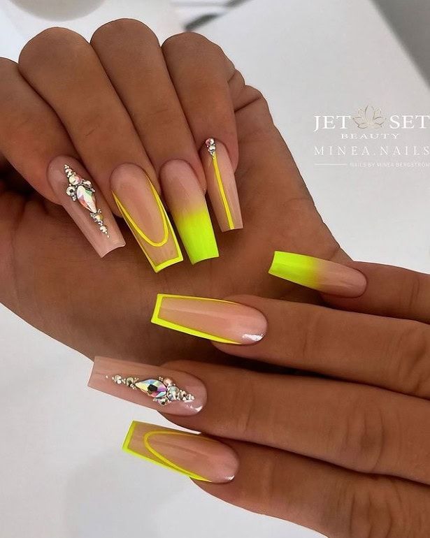 Long Square Visual Idea Long Square Visual Idea — Neon Acrylic Nails 2027