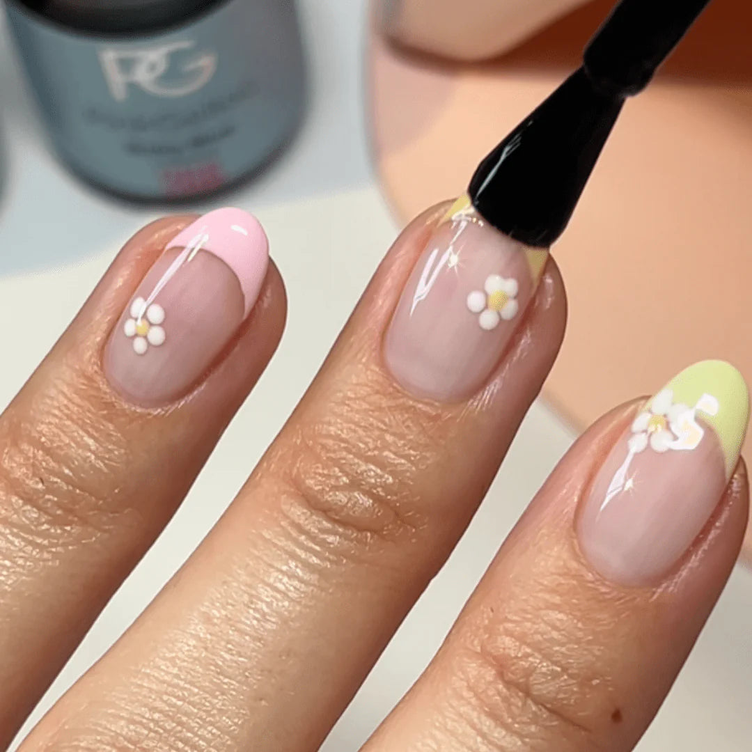 Pastel French Tips with Floral Accents Pastel French Tips with Floral Accents — Nail Art 2027 for Beginners