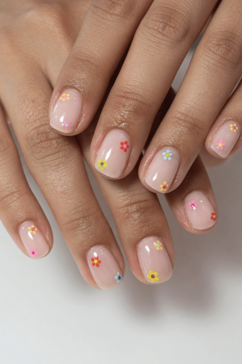 Scattered Pastel Floral Nails Scattered Pastel Floral Nails — Daisy Flower Nails 2027