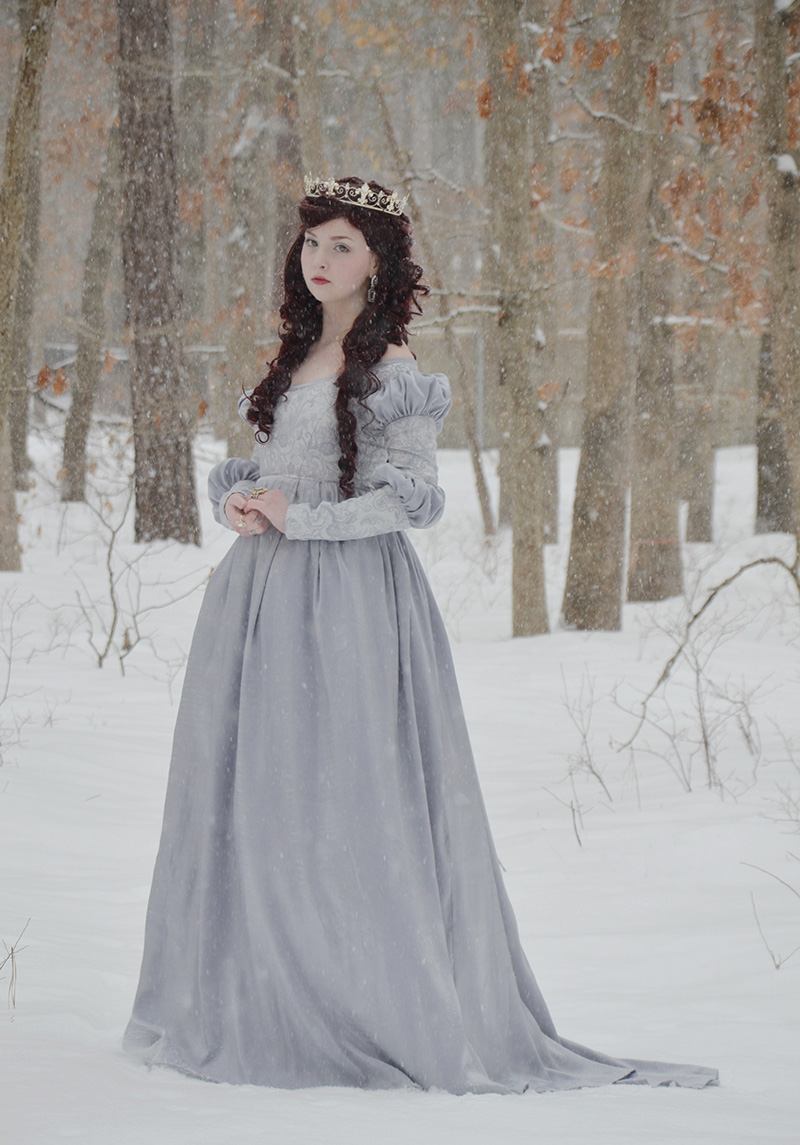 Cinderella-esque Gown with Fur-Trimmed Cape — Disney Winter Outfits 2027