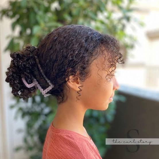 Textured Bun for Natural Curls — School Hairstyles 2027 for Mixed Hair