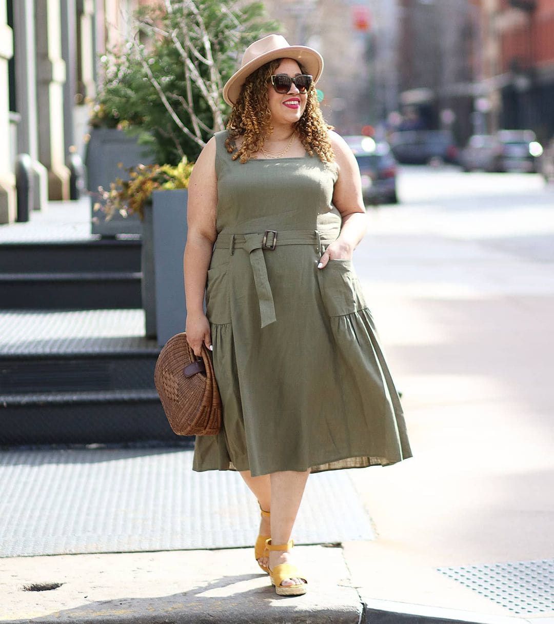 Yellow Espadrille Sandals Outfit Idea — Midi Picnic Dress 2027