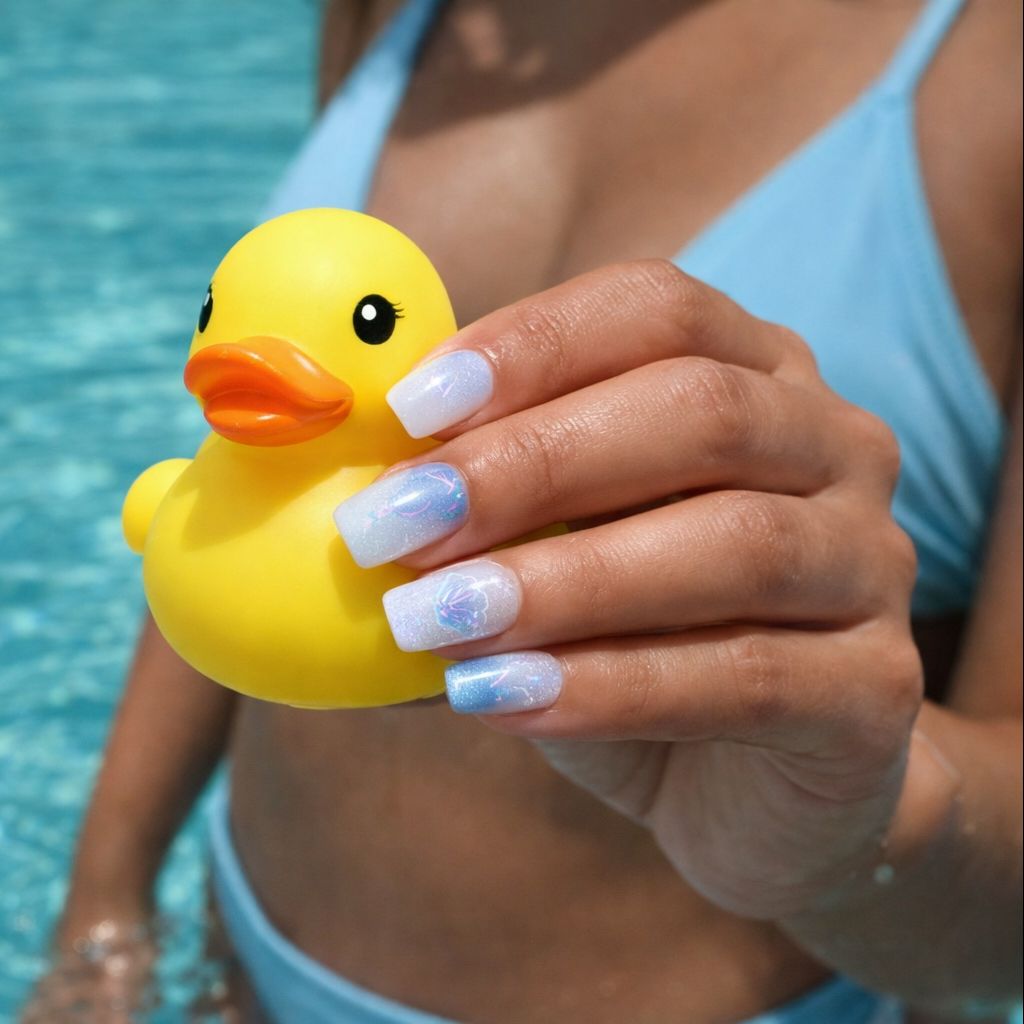 Short Square Milky Ombre Nails Short Square Milky Ombre Nails — Blue Duck Nails 2027