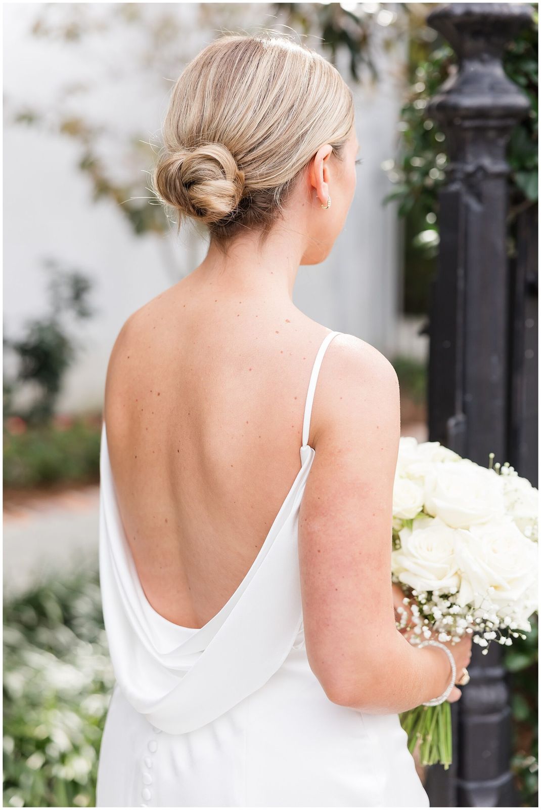 Minimalist Light Blonde Bun Minimalist Light Blonde Bun — Church Wedding Hairstyles 2027