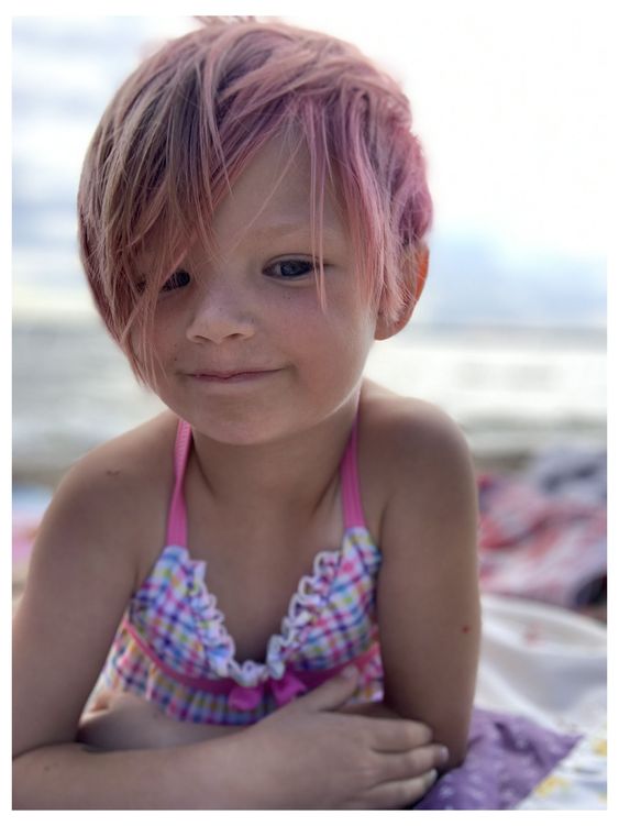 Textured Pink Pixie Cut Textured Pink Pixie Cut — Little Girl Hairstyles 2027
