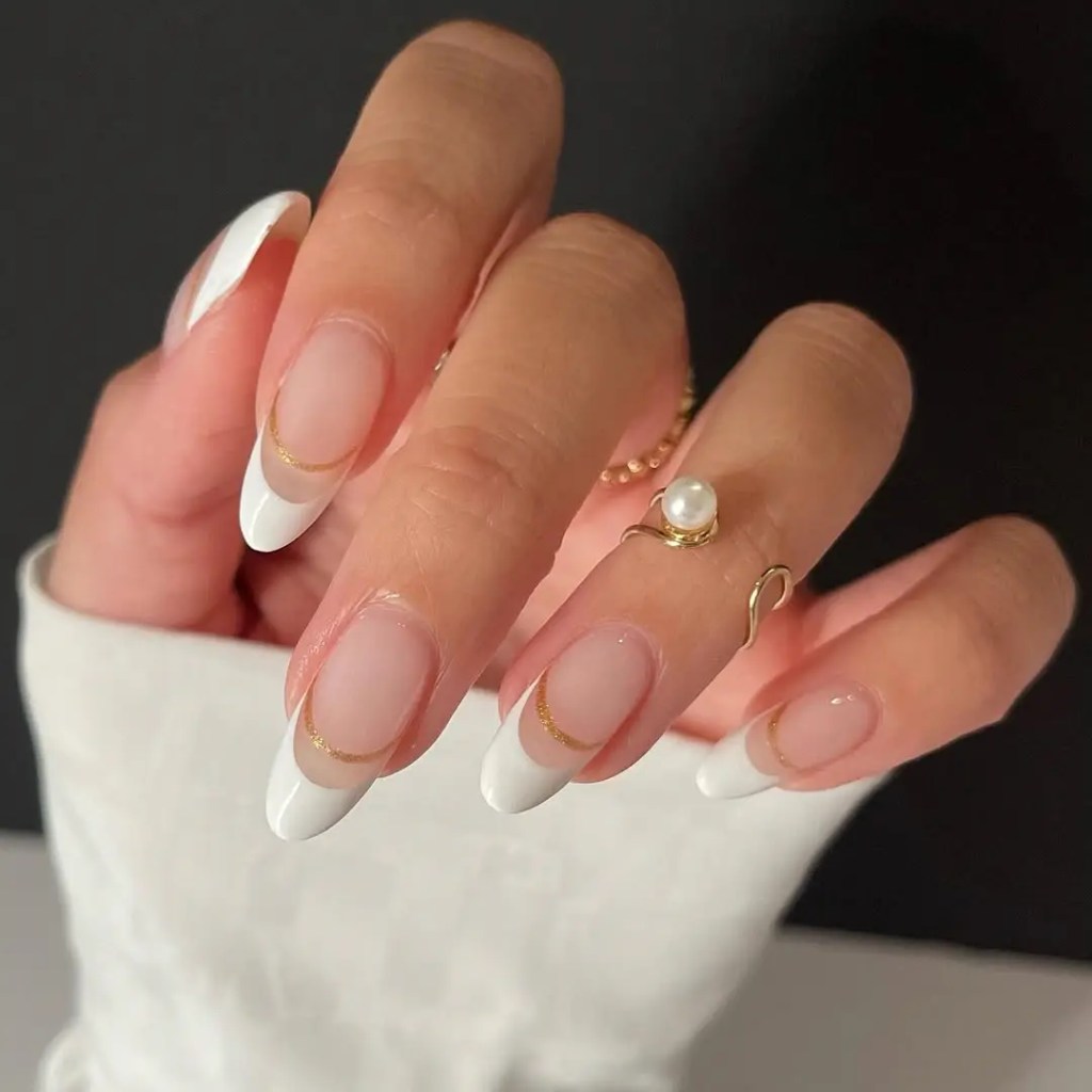 Sharp Stiletto Nude French Sharp Stiletto Nude French — White French Tip Nails 2027