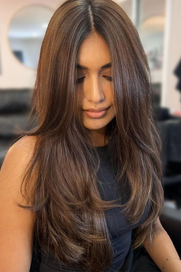 Thick Mid-Back Waves with Wispy Bangs — Low Maintenance Haircuts 2027