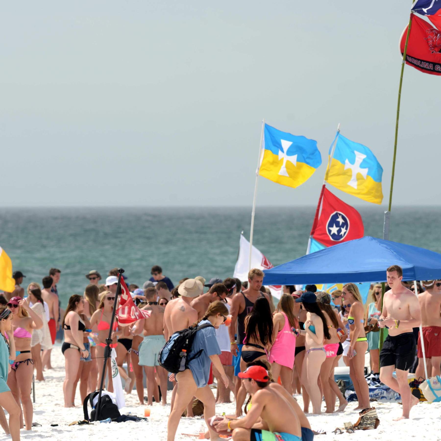 Lively Beach Scene with Casual Spring Break Attire — Spring Break Beach Outfits 2027