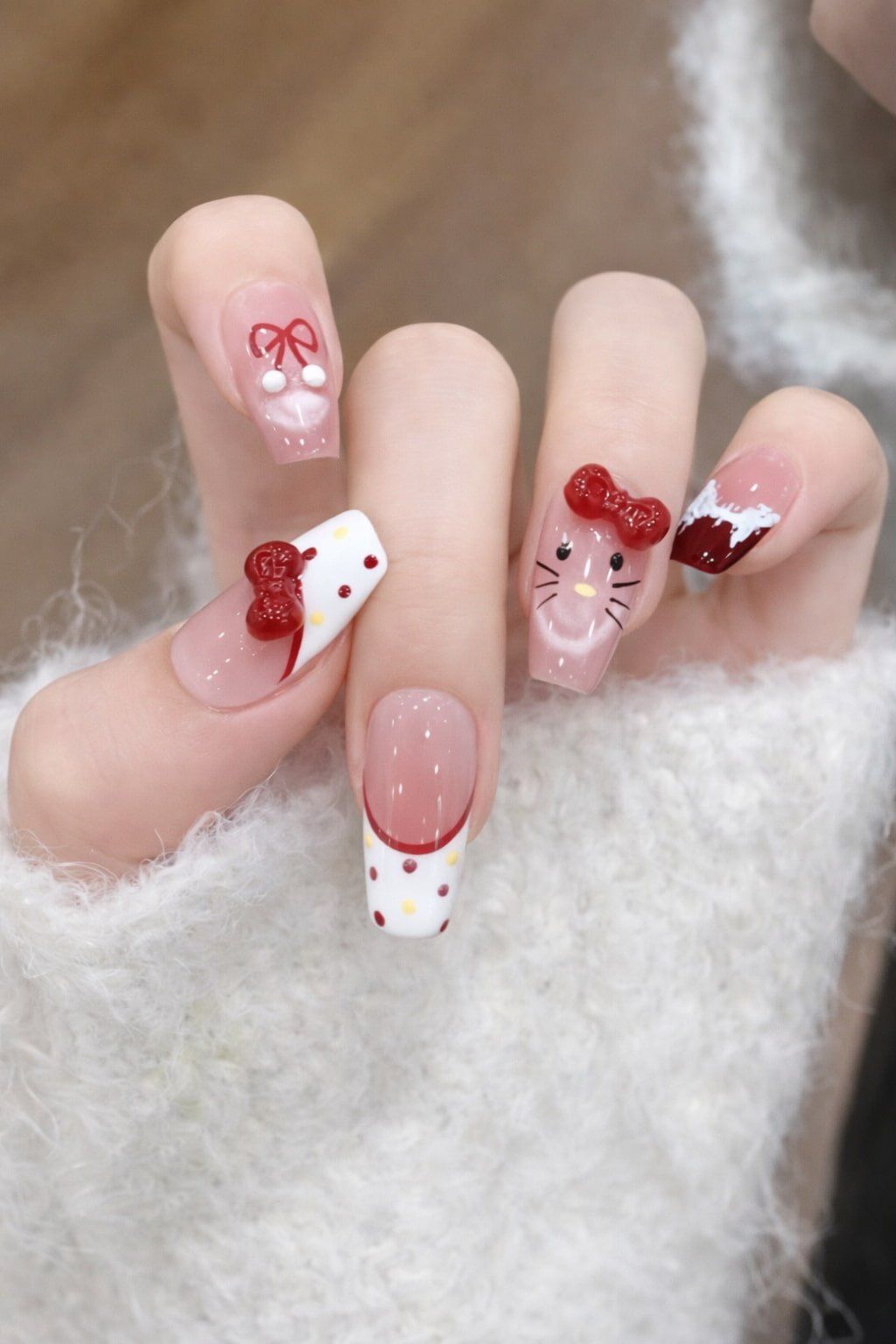 Glossy Visual Idea Glossy Visual Idea — French Hello Kitty Nails 2027