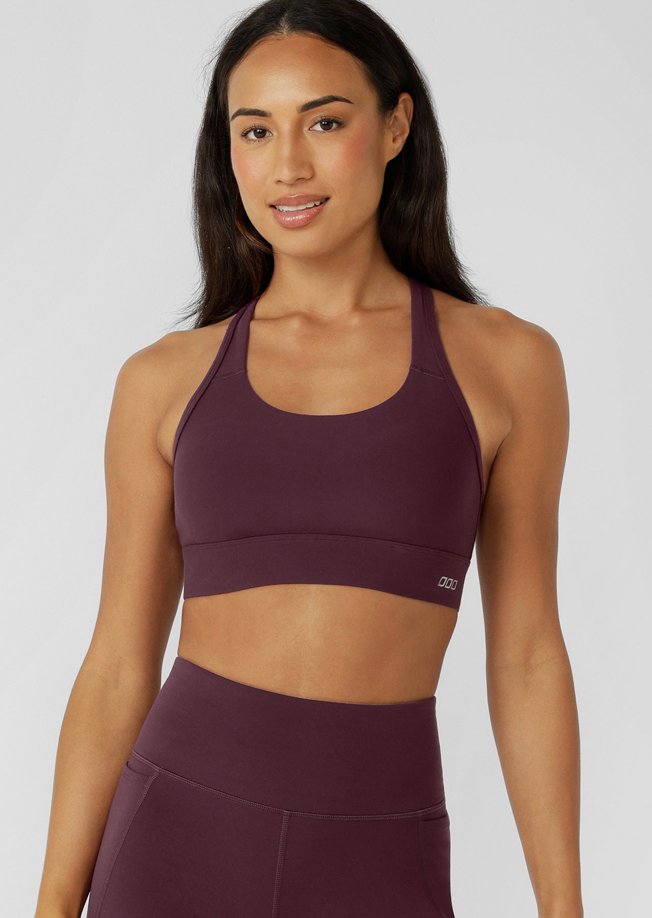 Deep Purple Halter Neck Sports Bra and Leggings Deep Purple Halter Neck Sports Bra and Leggings — Gym Outfits 2027