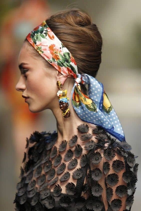 Runway Ready: Silk Playsuit with Scarf Headband Runway Ready: Silk Playsuit with Scarf Headband — Hair Scarf Outfits 2027