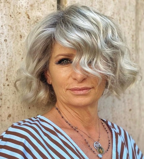 Silver Blonde Bob with Root Shadow Silver Blonde Bob with Root Shadow — Bob 2027 for Women Over 50