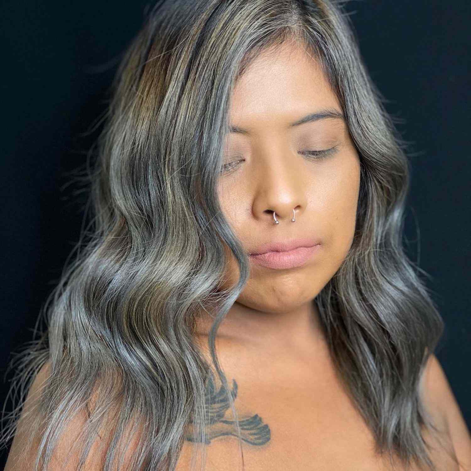 Gray Base With Silver Balayage Visual Idea Gray Base With Silver Balayage Visual Idea — Balayage on Gray Hair 2027