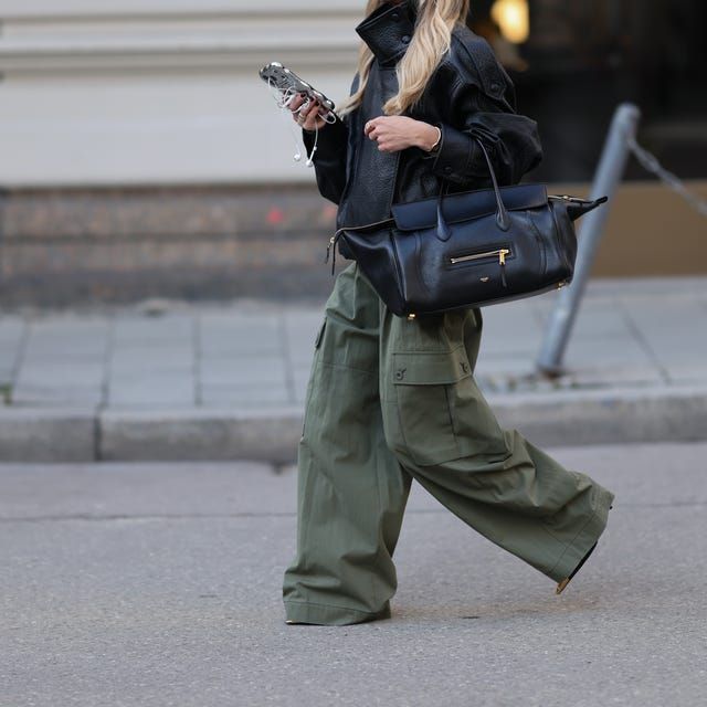 Oversized Khaki Cargos with a Leather Jacket for Urban Edge Oversized Khaki Cargos with a Leather Jacket for Urban Edge — Khaki Cargo Pants Outfits 2027