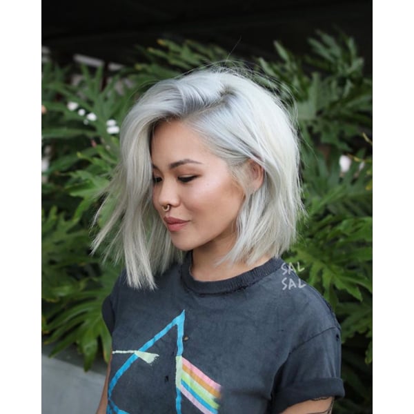 No Bangs Ash Blonde Chin Bob No Bangs Ash Blonde Chin Bob — Mom Haircuts 2027