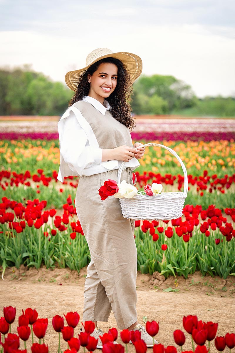 Beige Linen Pantsuit with Straw Hat for a Tulip Farm Visit Beige Linen Pantsuit with Straw Hat for a Tulip Farm Visit — Farm Outfits 2027