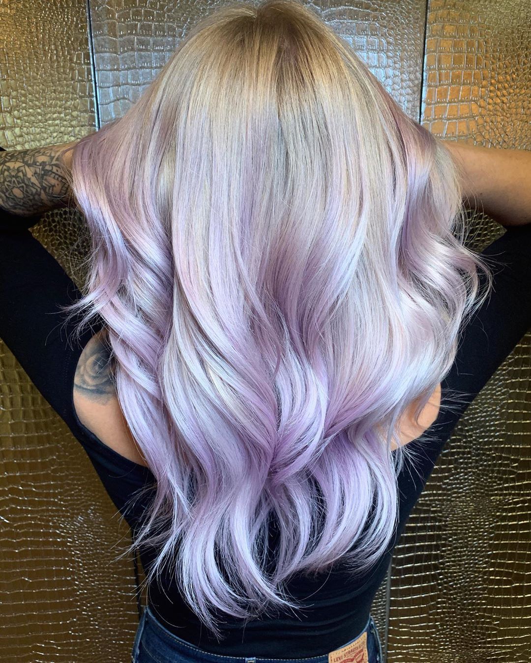 Light Blonde Balayage with Lavender and Violet Light Blonde Balayage with Lavender and Violet — Blonde 2027 with Purple Hair