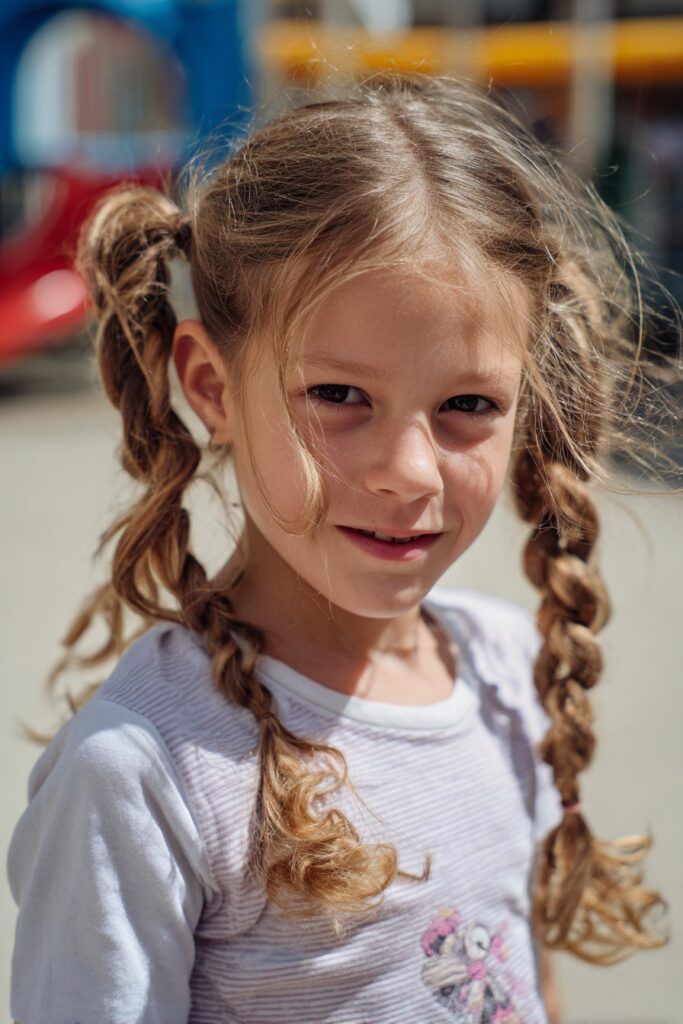 Fine Hair Braids With Wavy Ends — Kids Braids 2027