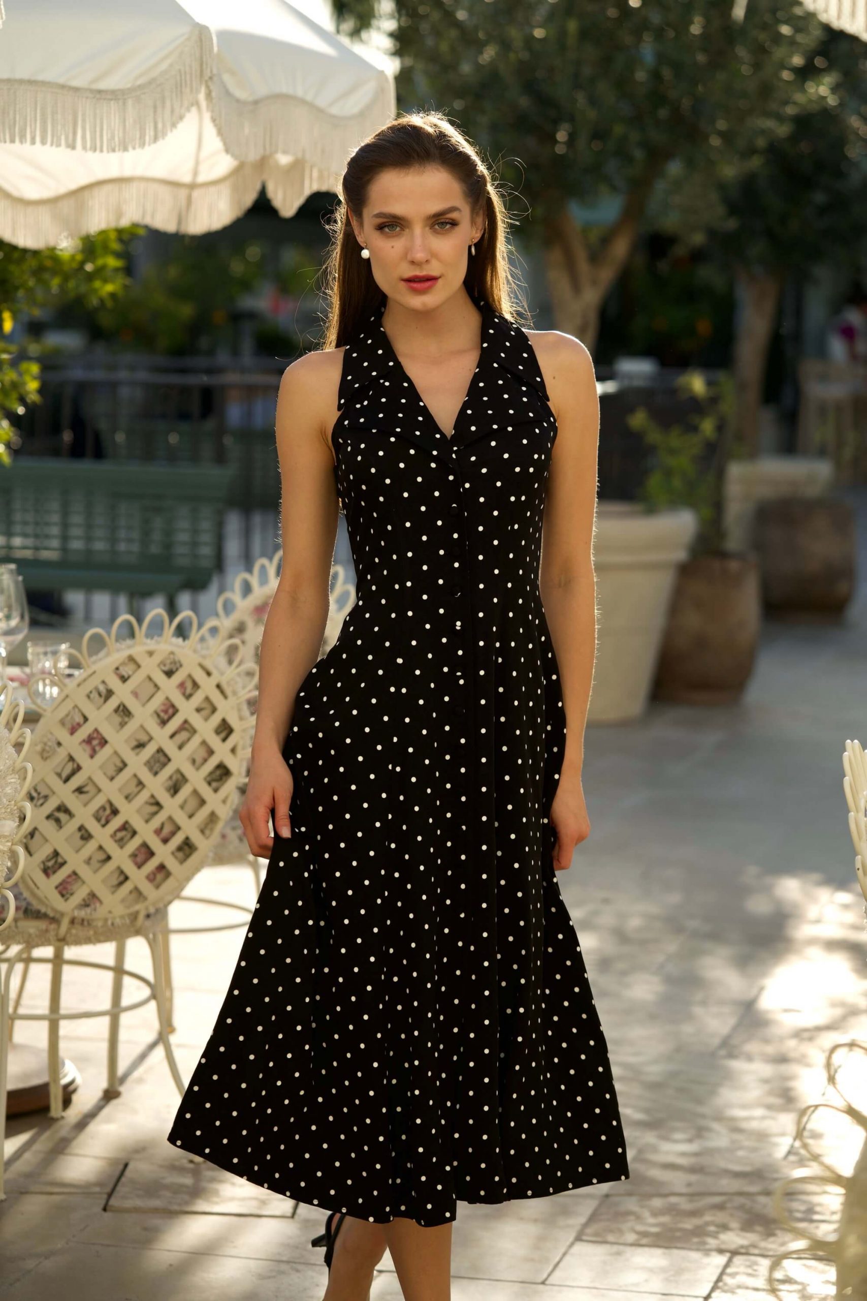 Polka Dot Fit-and-Flare Dress for Chic European Events — Summer Europe Outfits 2027