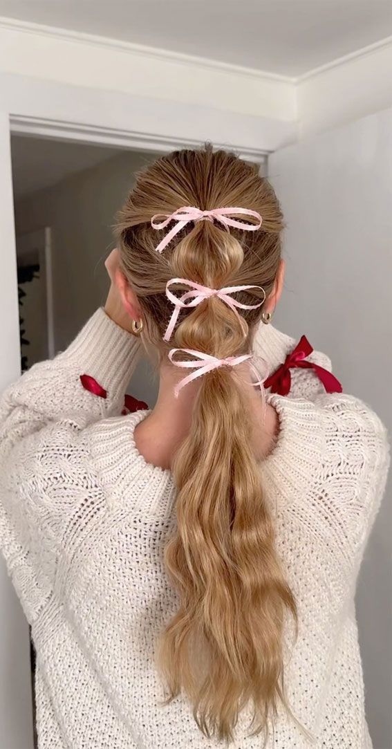 Blonde Visual Idea — Balletcore Ribbon Hairstyles 2027