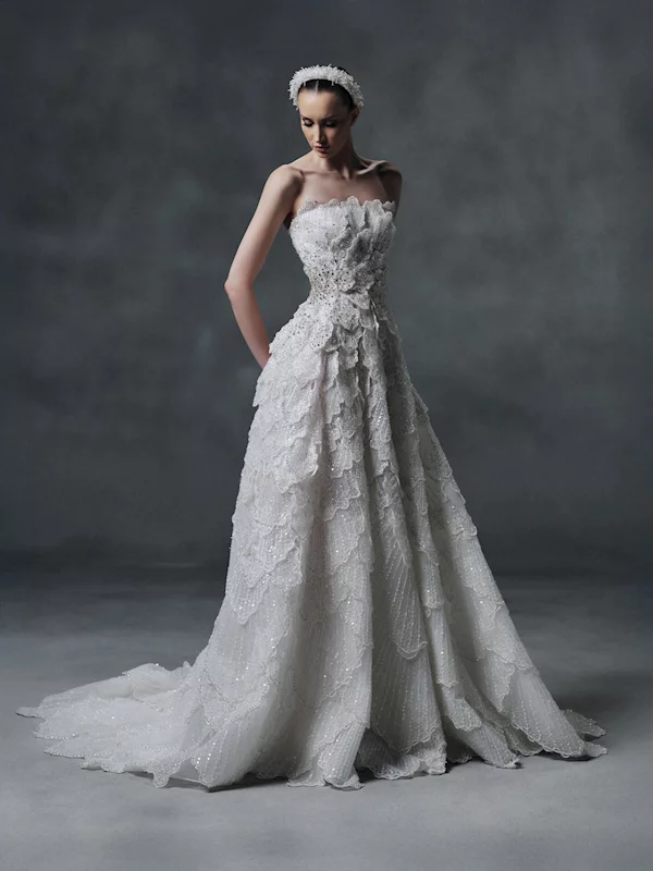 White Strapless Ballgown with Elaborate Lace and Beading White Strapless Ballgown with Elaborate Lace and Beading — Strapless Dresses 2027