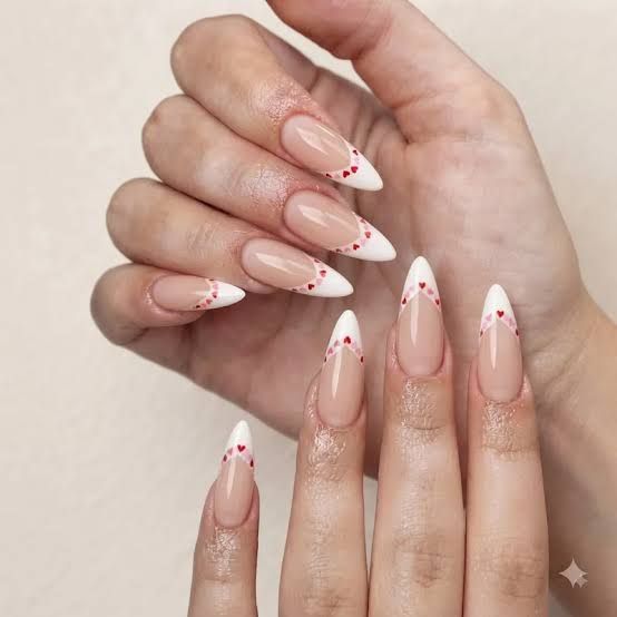 Nude White Pink Red Visual Idea Nude White Pink Red Visual Idea — Valentines Press On Nails 2027